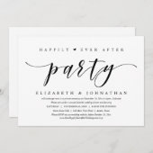 Invitation Dîner mariage Elopement, Heureusement Jamais Après (Devant / Derrière)