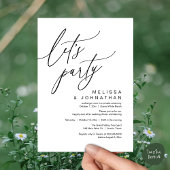 Invitation Dîner Mariage romantique, Fête