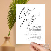 Invitation Dîner Mariage romantique, Fête