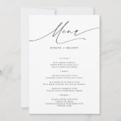 Invitation Dîner Mariage simple 5 x 7 pouces Modèle de menu (Devant)
