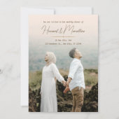 Invitation Dîner Mariage simple et élégant avec photo (Devant)