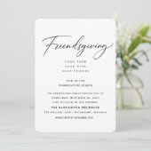 Invitation Dîner minimal de Friendsgiving (Debout devant)