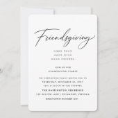 Invitation Dîner minimal de Friendsgiving (Devant)