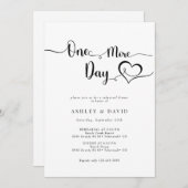 Invitation Dîner minimaliste de répétition moderne (Devant / Derrière)