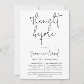 Invitation Dîner minimaliste moderne noir blanc (Devant)