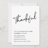 Invitation Dîner Minimaliste Thanksgiving (Devant)