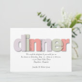 Invitation Dîner moderne (Debout devant)