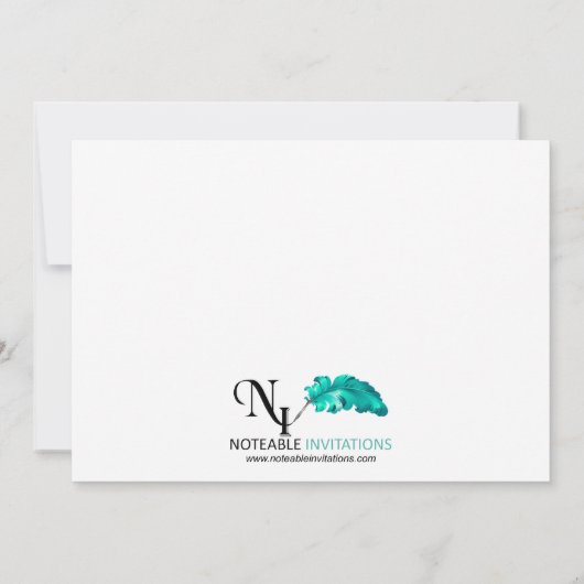 Invitation Dîner moderne (Dos)