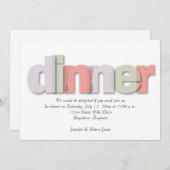 Invitation Dîner moderne (Devant / Derrière)
