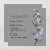 Invitation Dîner moderne de répétition d'orchidée grise (Devant / Derrière)