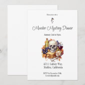 Invitation Dîner Mystère de Meurtre (Devant / Derrière)