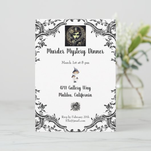 Invitation Dîner Mystère de Meurtre (Debout devant)