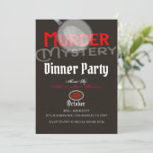 Invitation Dîner mystère de meurtre marron (Debout devant)