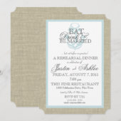 Invitation Dîner Nautique Boire de répétition mariée Dîner de (Devant / Derrière)