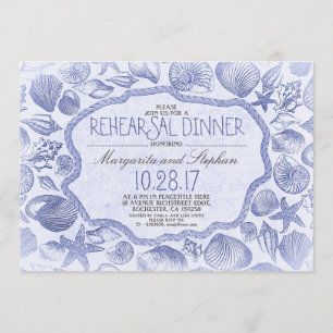 Invitation dîner nautique de répétition de plage de