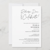 Invitation Diner noir blanc mariage dîner de répétition (Devant)