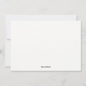 Invitation Dîner noir et blanc simple de répétition (Dos)