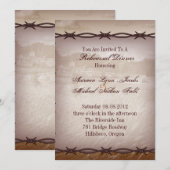 Invitation dîner occidental de répétition de mariage de (Devant / Derrière)