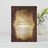 Invitation dîner occidental rustique de répétition de mariage (Debout devant)