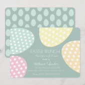 Invitation Dîner Oeufs Pâques Dîner Brunch Famille Pastel (Devant / Derrière)