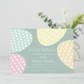 Invitation Dîner Oeufs Pâques Dîner Brunch Famille Pastel (Debout devant)