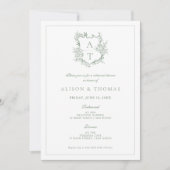 Invitation Dîner officiel de répétition verte de l'arête (Devant)