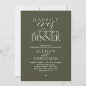 Invitation Dîner Olive Happily Ever After Mariage Moderne (Devant)