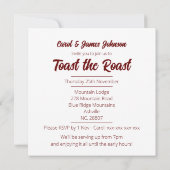 Invitation Dîner Orange Retro Thanksgiving (Dos)