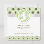 Invitation Dîner ou brunch de Pâques Bunny (Devant)