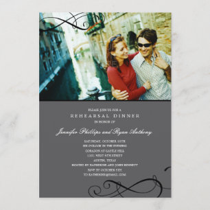 Invitation Dîner ou Wedding shower de répétition des manuscri