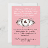 Invitation dîner party à l'envers, surréalisme moderne (Dos)