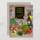 Invitation dîner (personnalisable) (Devant / Derrière)