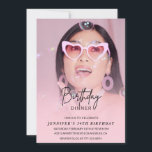 Invitation Dîner photo rose élégant 34e anniversaire<br><div class="desc">Dîner photo rose élégant 34e anniversaire Invitation</div>