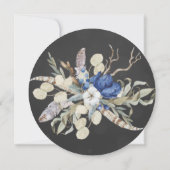 Invitation Dîner Potluck de la Fête des Amis aquarelle floral (Dos)