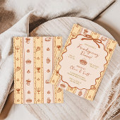 Invitation Dîner Potluck Friendsgiving Dessiné à la Main de M