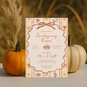 Invitation Dîner Potluck Friendsgiving Dessiné à la Main Fant