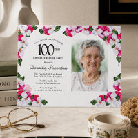 Dîner pour les 100 ans Photo Rose Magenta Blanc