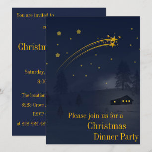 Invitation Dîner pour une nuit magique avec de belles étoiles