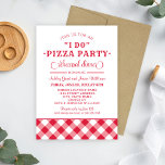 Invitation Diner Red Wedding Rehearsal<br><div class="desc">A solive and stylish wedding rehearsal dinner Invite for a casual "I Do" Pizza Party wedding rehearsal dinner event. Des colors de rouge et de blanc.</div>