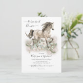 Invitation Dîner Réhésif Cheval Blanc Trotting (Debout devant)