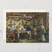Invitation Dîner romain antique Fête du Dîner (Devant / Derrière)