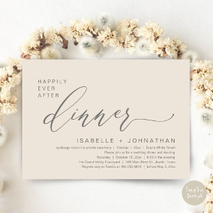 Invitation Dîner Romantique de Mariage Intime avec une Fin He