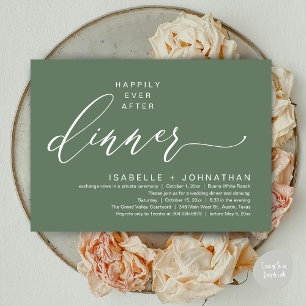 Invitation Dîner Romantique de Mariage Intime avec une Fin He