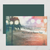 Invitation Dîner romantique de répétition de lanternes de (Devant / Derrière)