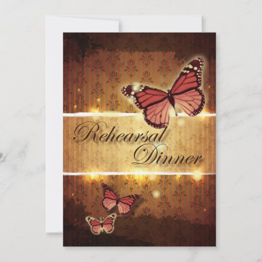 Invitation dîner romantique de répétition mariage de automne (Devant)