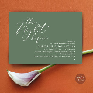 Invitation Dîner Romantique la Veille de la Répétition de Mar