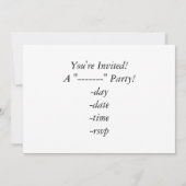 Invitation Dîner romantique pour deux (Dos)