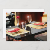 Invitation Dîner romantique pour deux (Devant / Derrière)