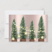 Invitation Dîner Rose fêté Noël (Dos)