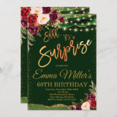 Invitation Dîner Royal Green Anniversaire (Devant / Derrière)